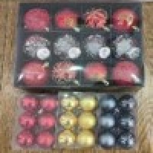 XMS boule de noel rouge 6cm