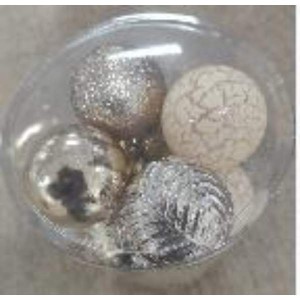 XMS 24 boule de noel beige 4cm