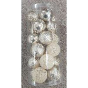 XMS 24 boules de noel bleu 6cm
