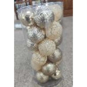 XMS 24 boule de noel or 8cm