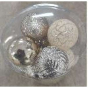 XMS 24 boule de noel grise 8cm