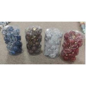 XMS 25 boule de noel couleurs assorties 6cm