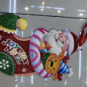 chaussette noël avec le père noël