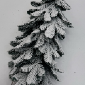 mini sapin de noël artificiel en pot de bois avec baies 38cm