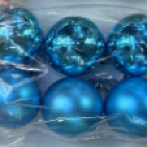 12pcs/boîte pvc boule de noël bleu clair 3cm