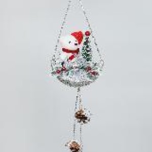 Lune avec ours et 3 pommes de pin – décoration de Noël