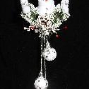 XMS bonhomme de neige blanc avec 3 boules – décoration de no