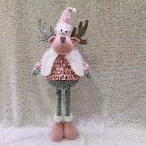 XMS cerf en peluche rose extensible 32-56 cm