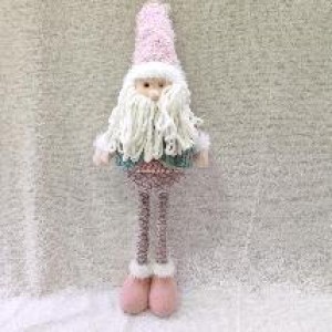 XMS père noël en peluche rose extensible 32-56 cm