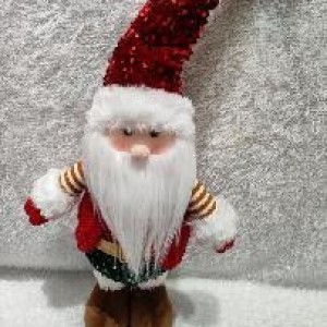 XMS père noël en peluche rouge 45 cm