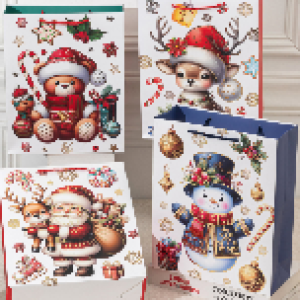 XMS sac en papier de noël 18 x 10 x 23 cm