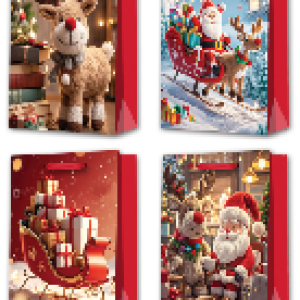 XMS sac en papier de noël 30 x 12 x 40 cm