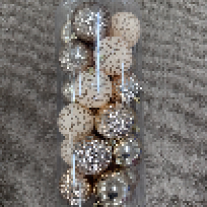 XMS boule de noël 6cm, 24pcs/boîte,champagne