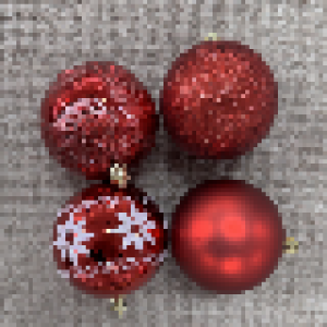 XMS boule de noël 4cm, 24pcs/boîte,rouge