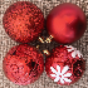 XMS boule de noël 6cm, 24pcs/boîte,rouge