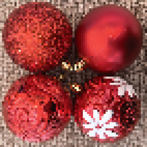 XMS boule de noël 8cm, 24pcs/boîte,rouge