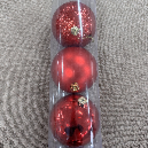 XMS boule de noël 15cm ,3pcs/boîte, assr rouge 5pcs,or 3pcs,