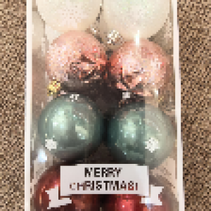 XMS boule de noël 6cm 16pcs/boîte, assr de couleurs