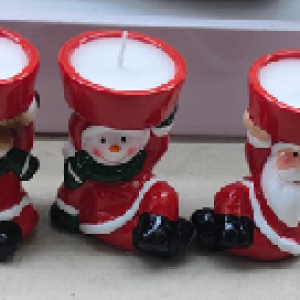 XMS bougie en céramique décoration noël 