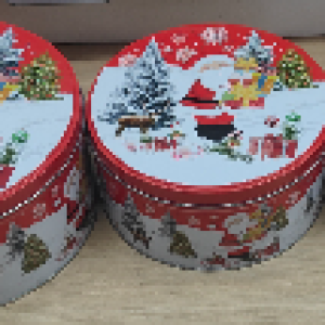 XMS conteneur alimentaire en métal noël 16.5*8cm
