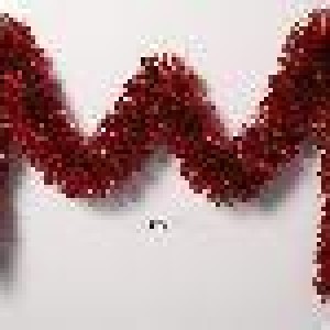 XMS guirlande 10 cm*2 m*5 ply, filament + large,  rouge mat