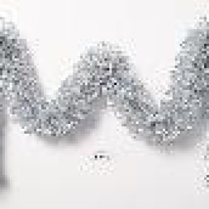XMS guirlande 10 cm*2 m*5 ply, filament + large, argent lase