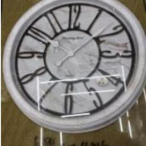 DEC horloge blanc fond marbre