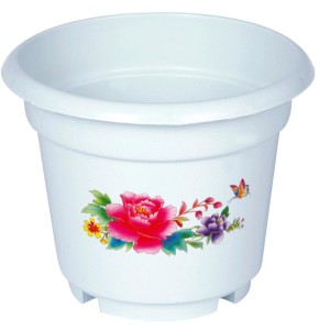 JAR pot blanc imprimé fleur